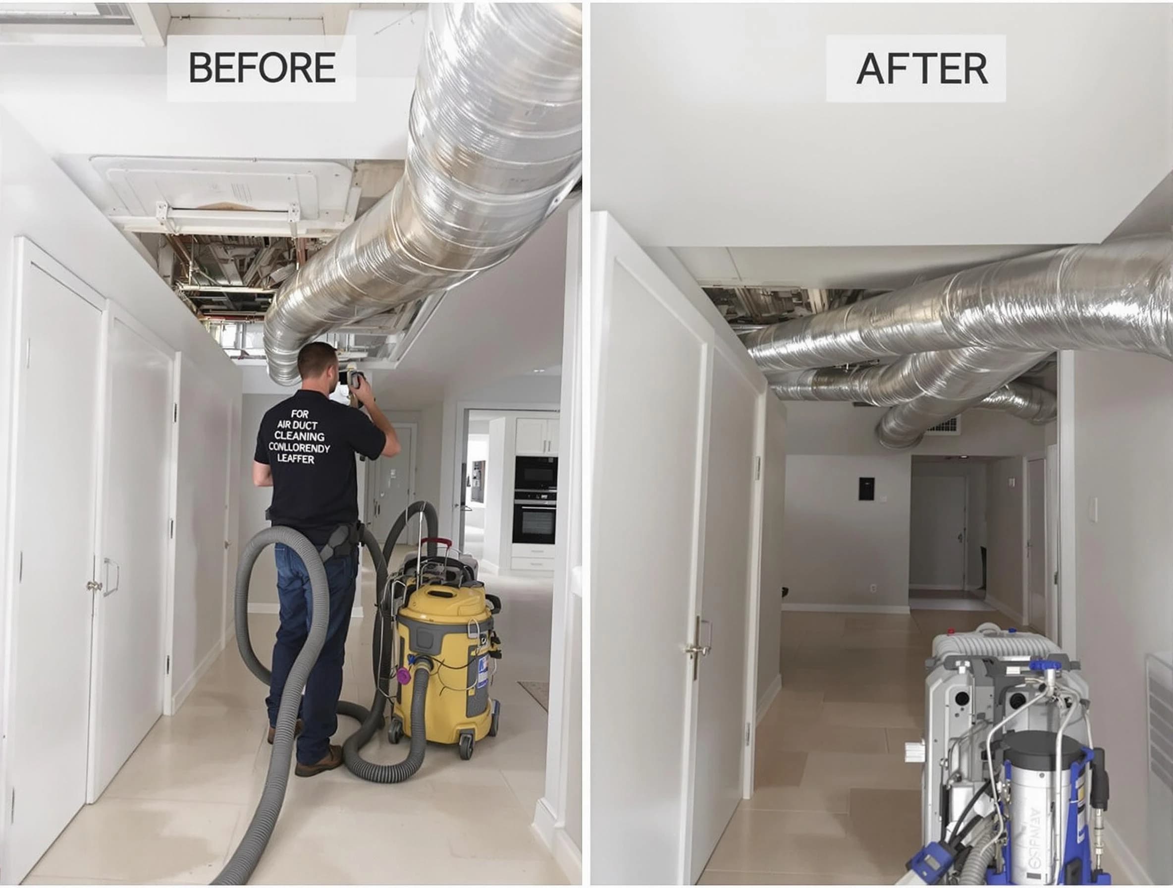 Brandermill Air Duct Cleaning professional performing thorough air duct cleaning in Brandermill