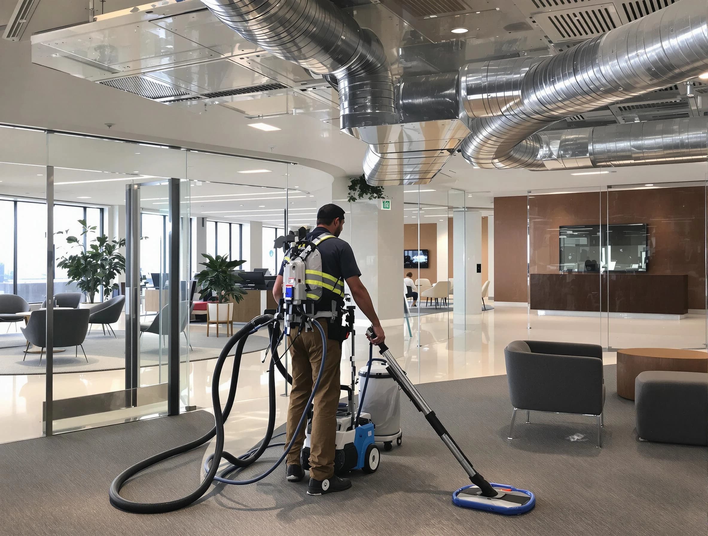 Commercial duct cleaning service by Brandermill Air Duct Cleaning in Brandermill