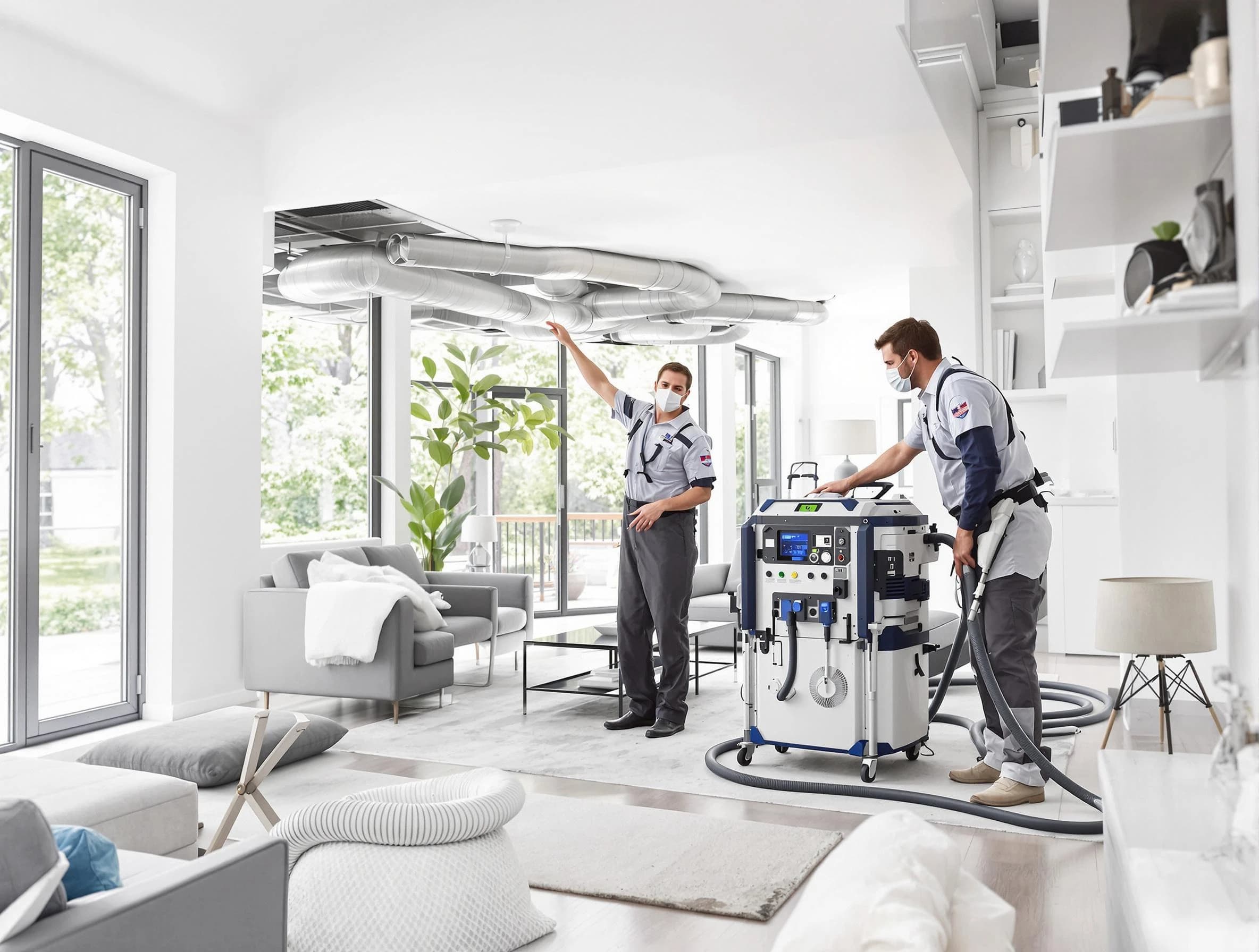 Brandermill Air Duct Cleaning professional conducting pure air duct cleaning with state-of-the-art equipment in Brandermill