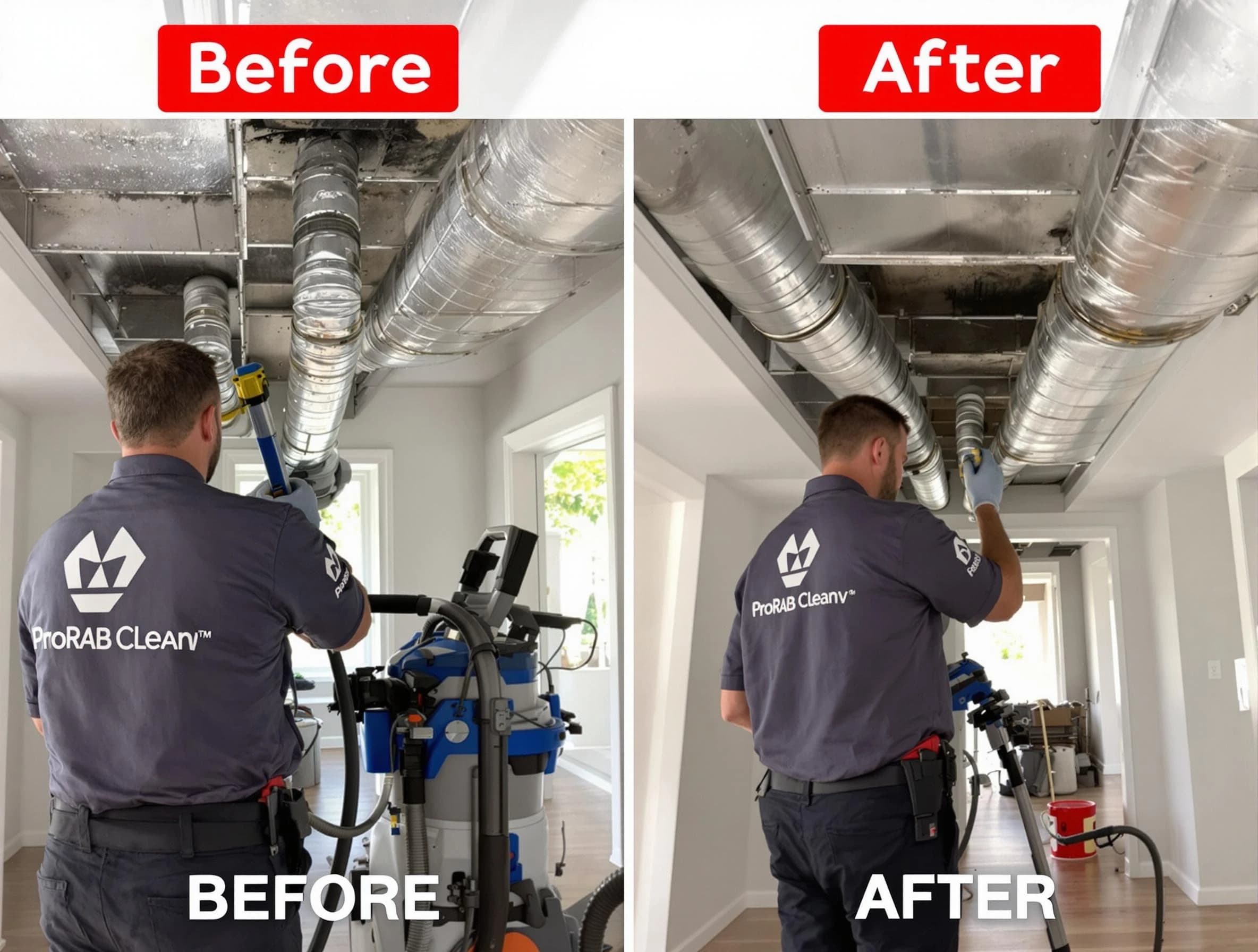 Brandermill Air Duct Cleaning expert performing thorough residential duct cleaning in a Brandermill home